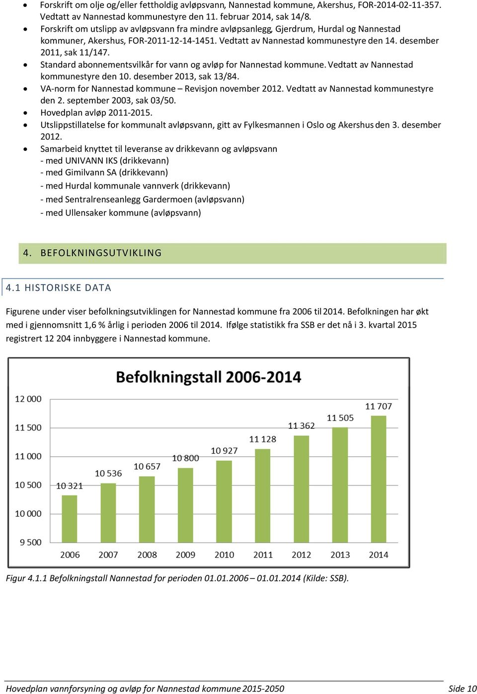 Standard abonnementsvilkår for vann og avløp for Nannestad kommune. Vedtatt av Nannestad kommunestyre den 10. desember 2013, sak 13/84. VA-norm for Nannestad kommune Revisjon november 2012.