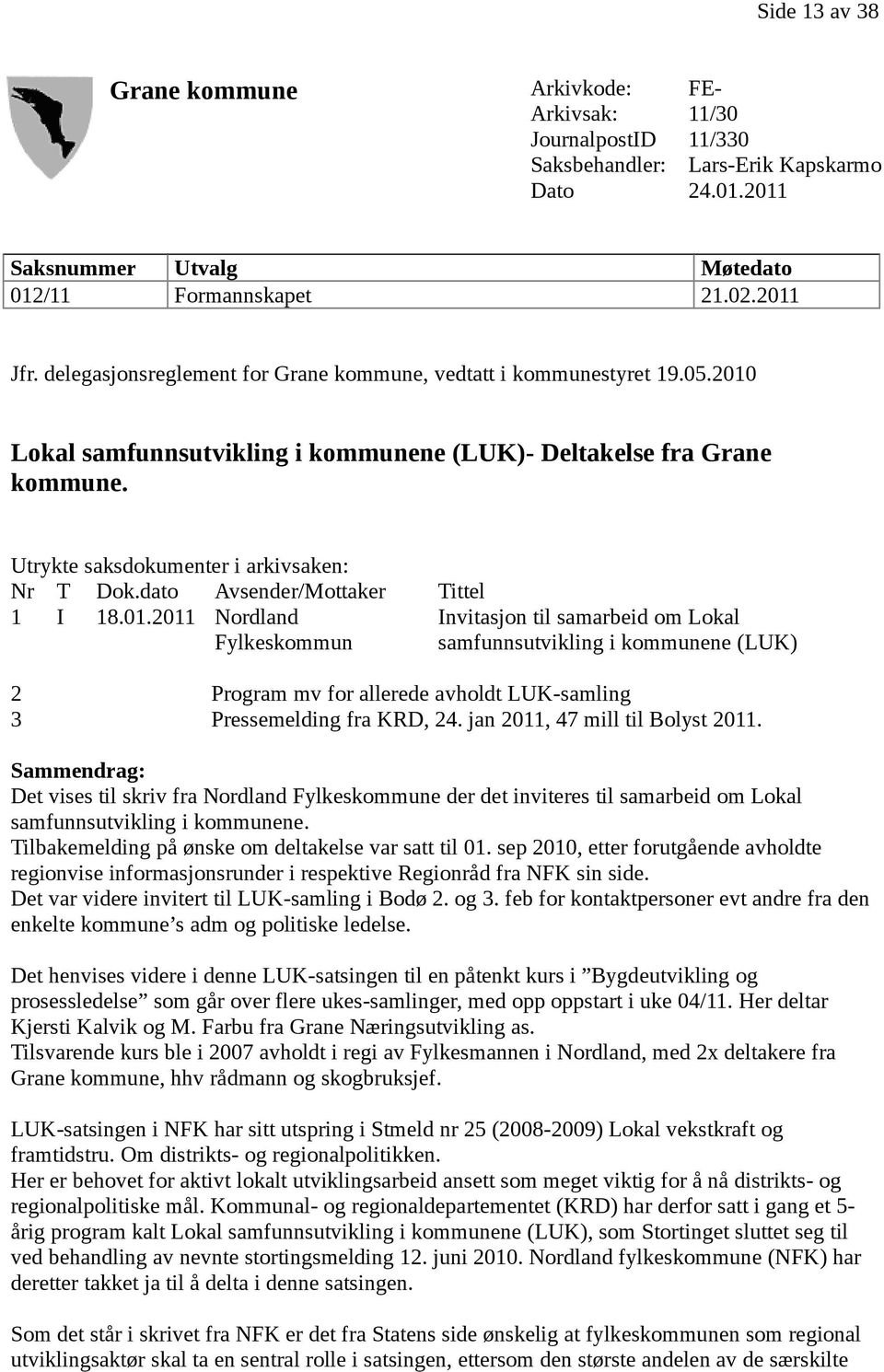 dato Avsender/Mottaker Tittel 1 I 18.01.