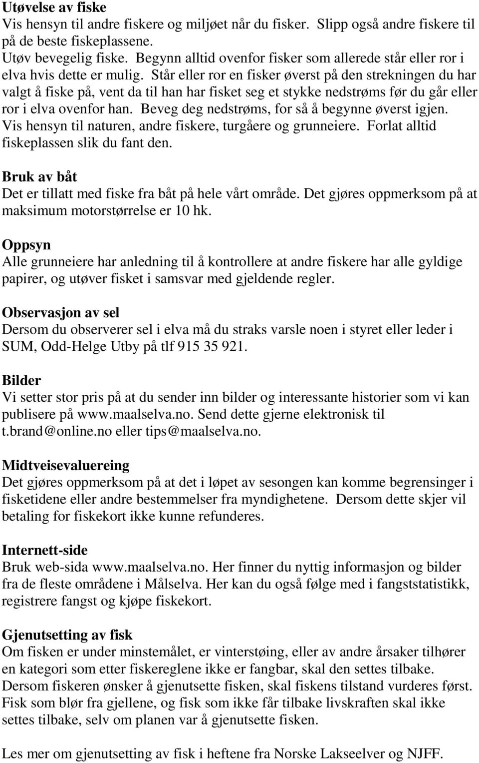 Fiskesesongen Kontaktinformasjon - PDF Free Download