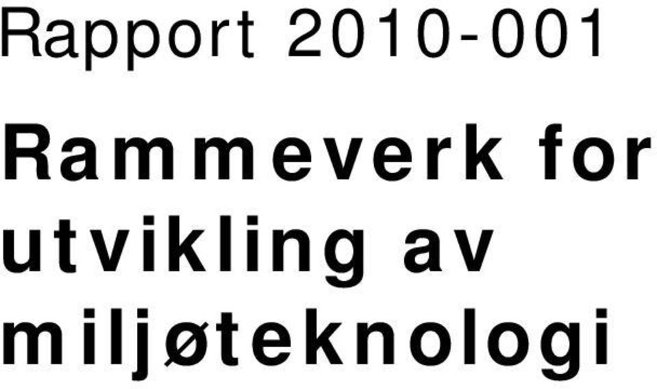 Rammeverk for