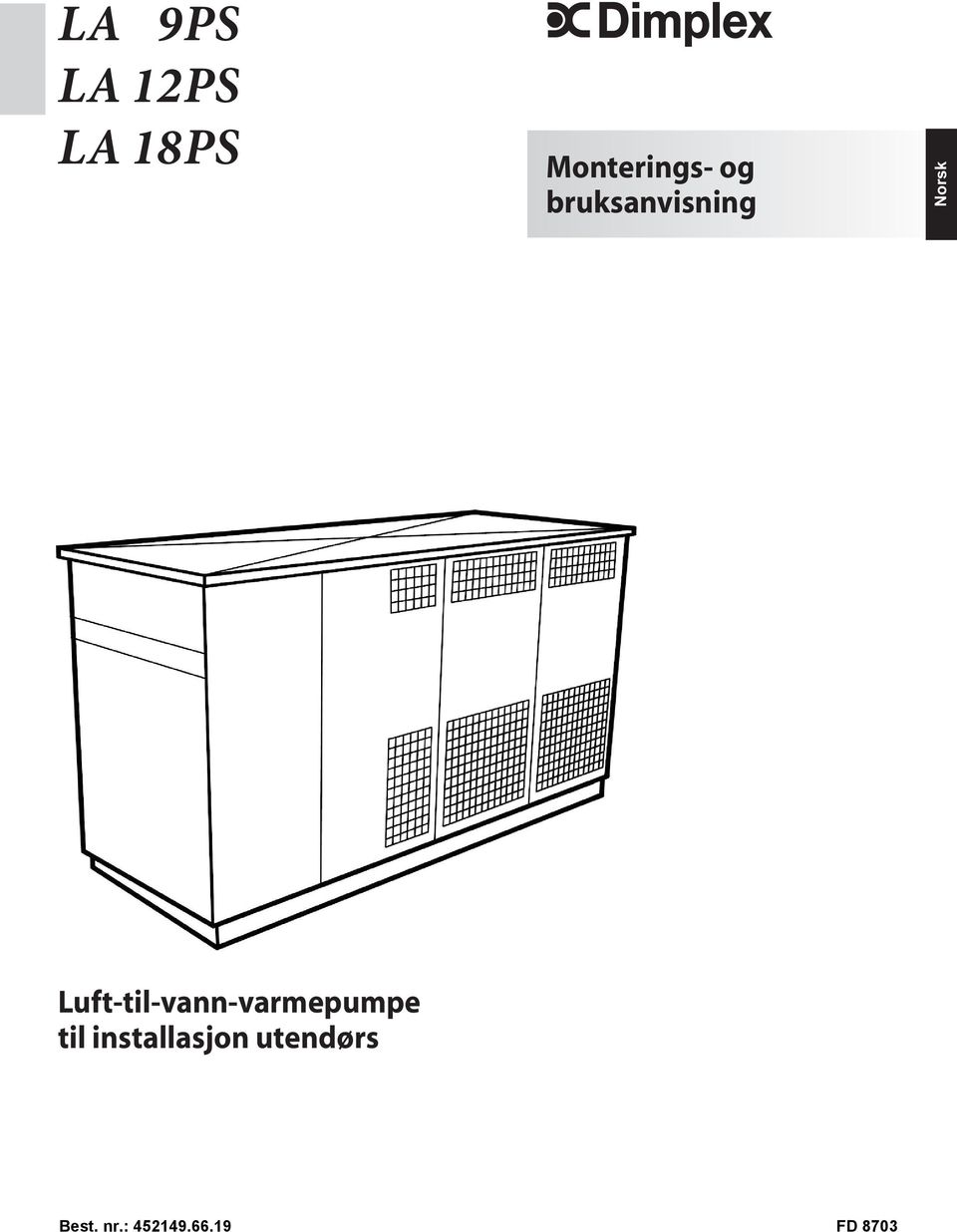 Luft-til-vann-varmepumpe til