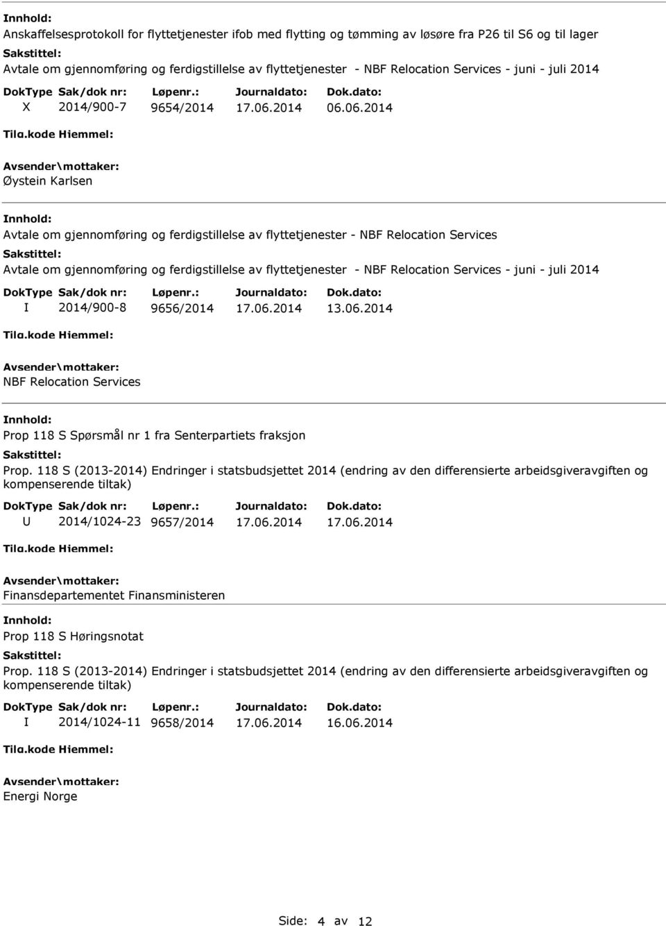 06.2014 Øystein Karlsen Avtale om gjennomføring og ferdigstillelse av flyttetjenester - NBF Relocation Services Avtale om gjennomføring og ferdigstillelse av flyttetjenester -