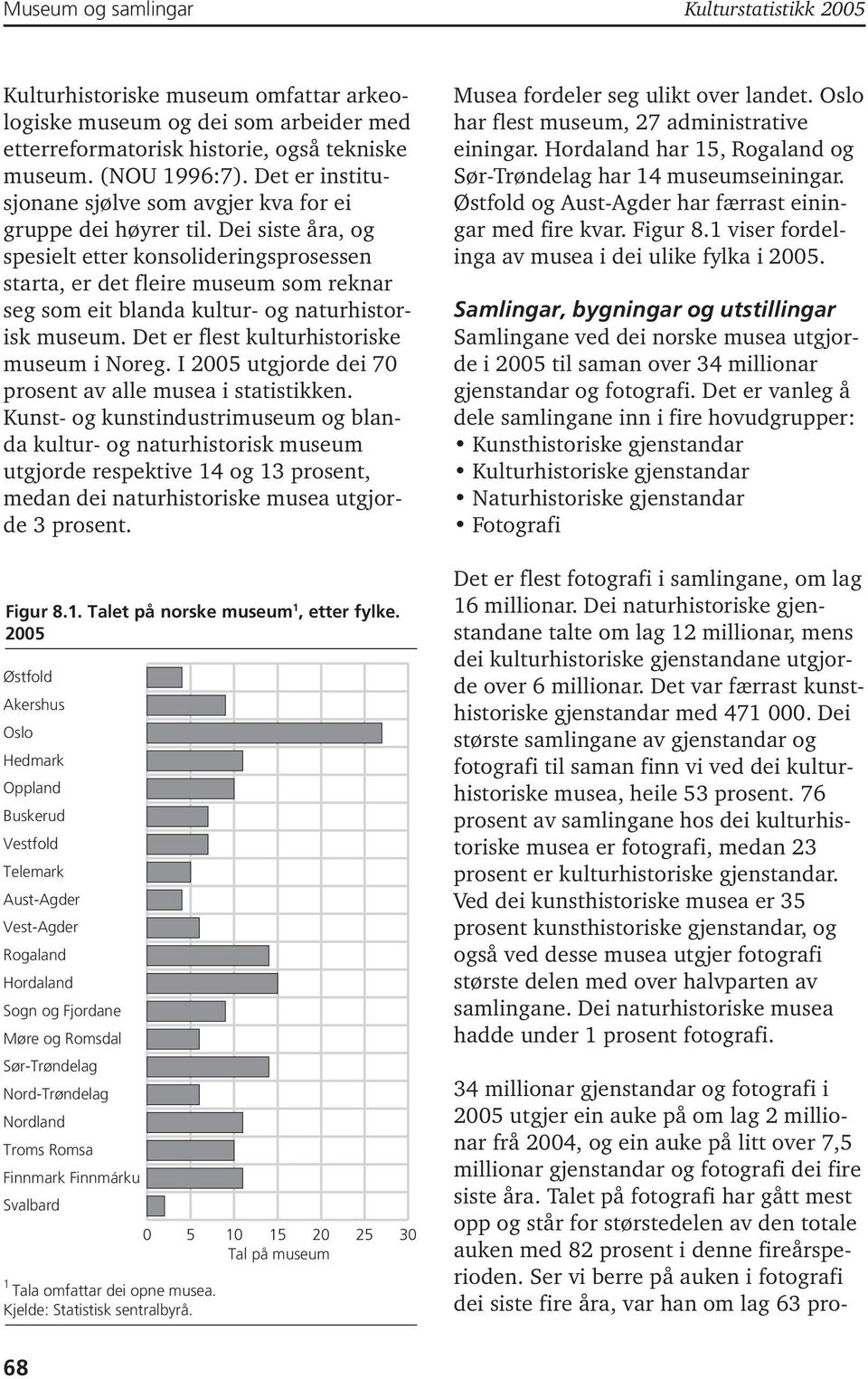 Dei siste åra, og spesielt etter konsolideringsprosessen starta, er det fleire som reknar seg som eit blanda kultur- og naturhistorisk. Det er flest kulturhistoriske i Noreg.