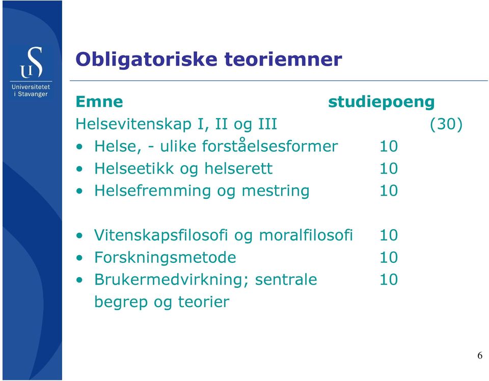 10 Helsefremming og mestring 10 Vitenskapsfilosofi og moralfilosofi