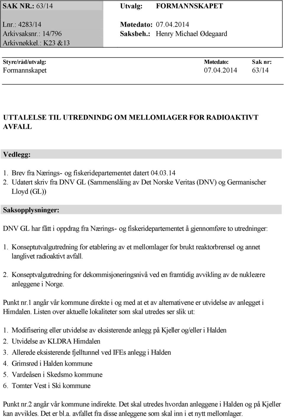 Brev fra Nærings- og fiskeridepartementet datert 04.03.14 2.