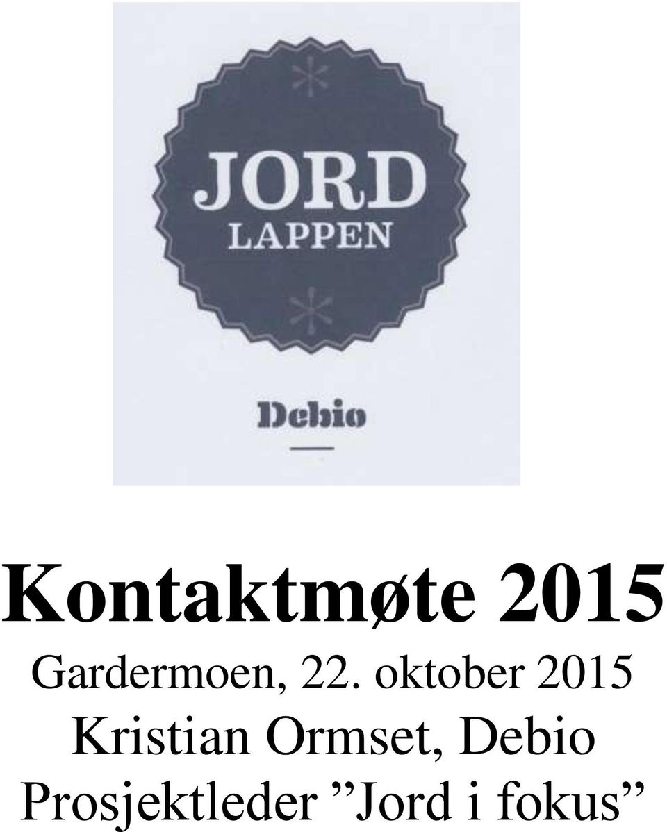 oktober 2015 Kristian