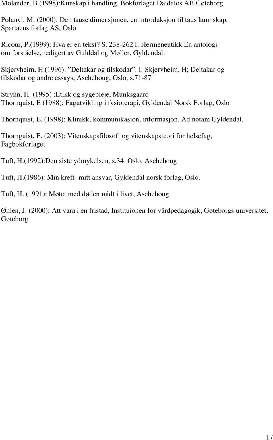 I: Skjervheim, H; Deltakar og tilskodar og andre essays, Aschehoug, Oslo, s.71-87 Stryhn, H.