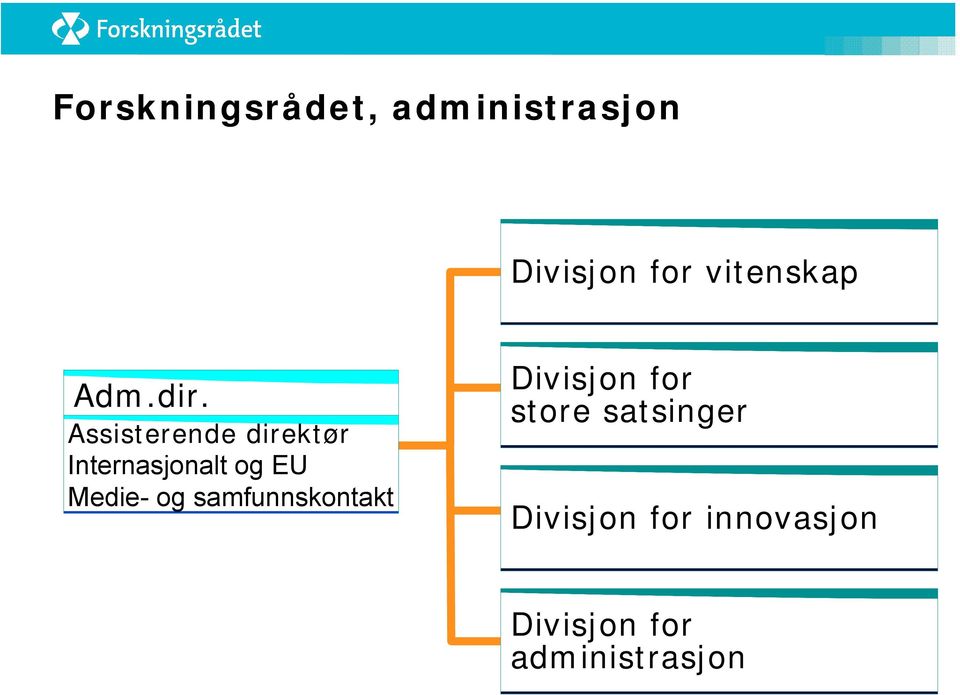 Assisterende direktør Internasjonalt og EU Medie- og