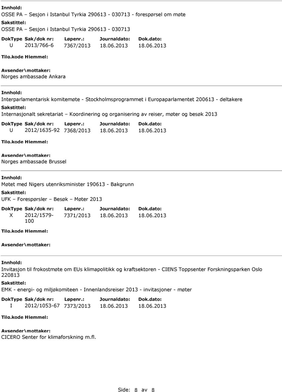 Møtet med Nigers utenriksminister 190613 - Bakgrunn FK Forespørsler Besøk Møter 2013 Sak/dok nr: 2012/1579-100 Løpenr.