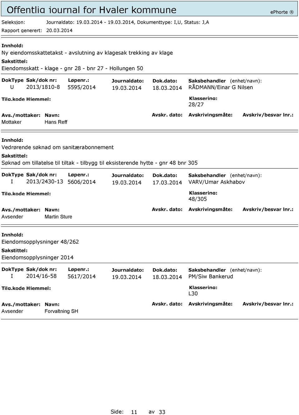 tillatelse til tiltak - tilbygg til eksisterende hytte - gnr 48 bnr 305 2013/2430-13 5606/2014 17.03.