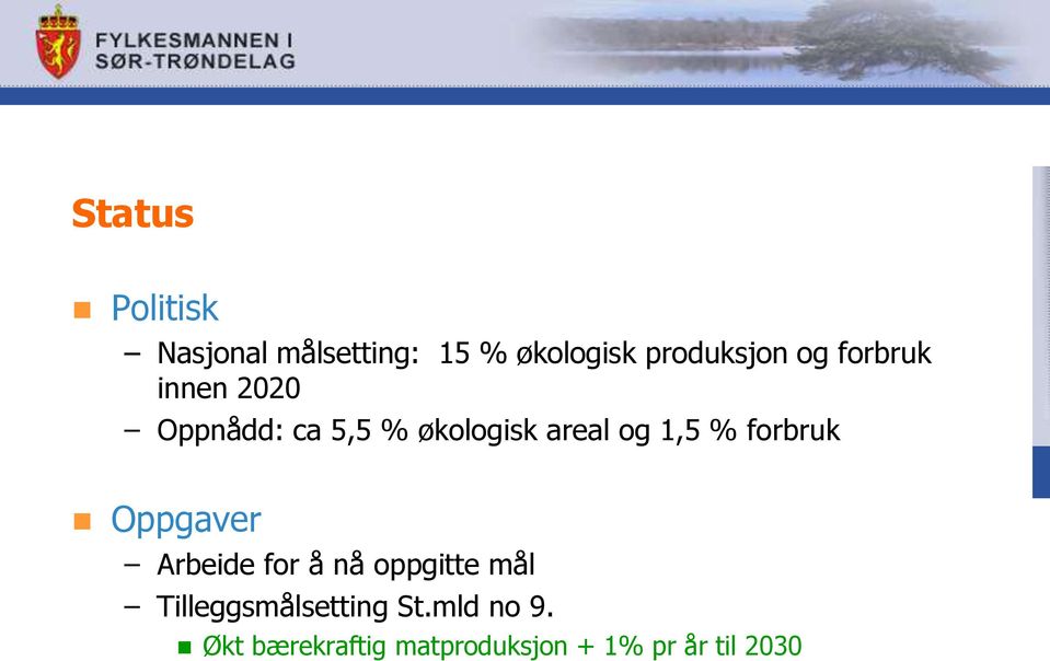 % forbruk Oppgaver Arbeide for å nå oppgitte mål