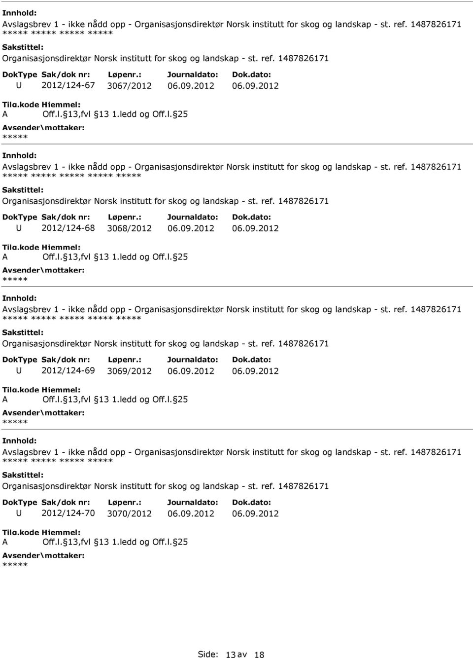 vslagsbrev 1 - ikke nådd opp - 2012/124-69 3069/2012