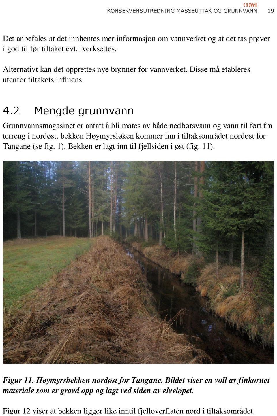 2 Mengde grunnvann Grunnvannsmagasinet er antatt å bli mates av både nedbørsvann og vann til ført fra terreng i nordøst.