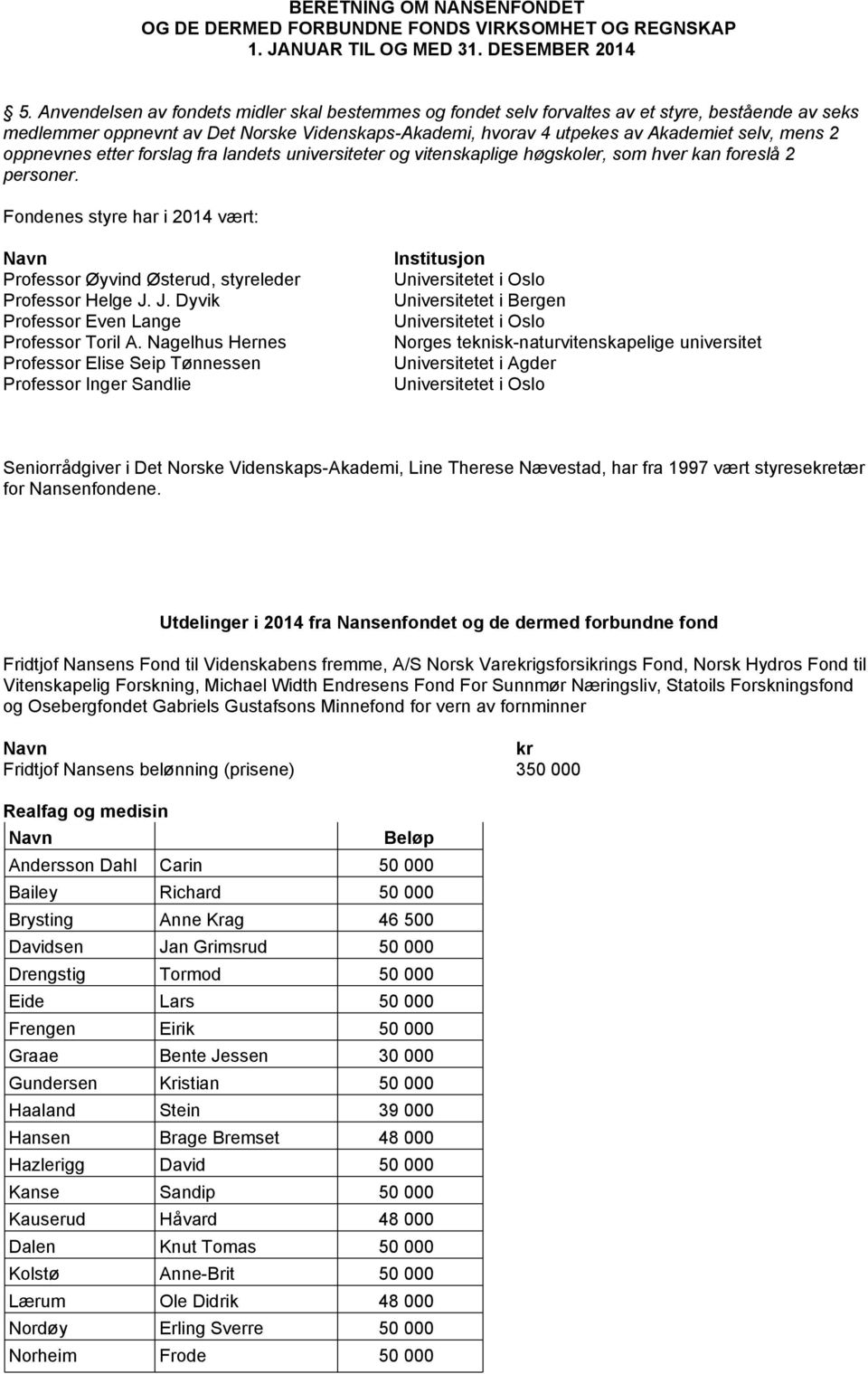 oppnevnes etter forslag fra landets universiteter og vitenskaplige høgskoler, som hver kan foreslå 2 personer.