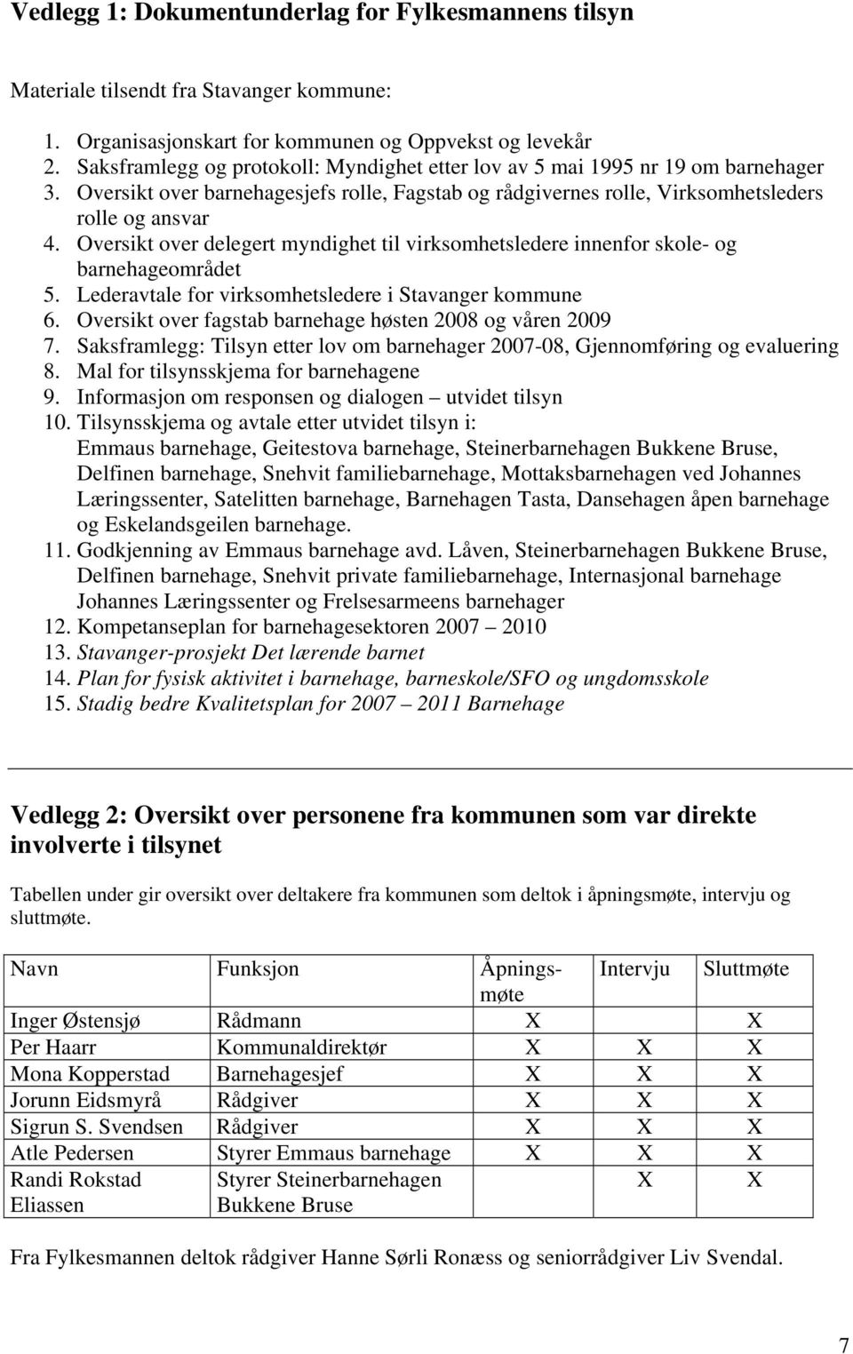 Oversikt over delegert myndighet til virksomhetsledere innenfor skole- og barnehageområdet 5. Lederavtale for virksomhetsledere i Stavanger kommune 6.