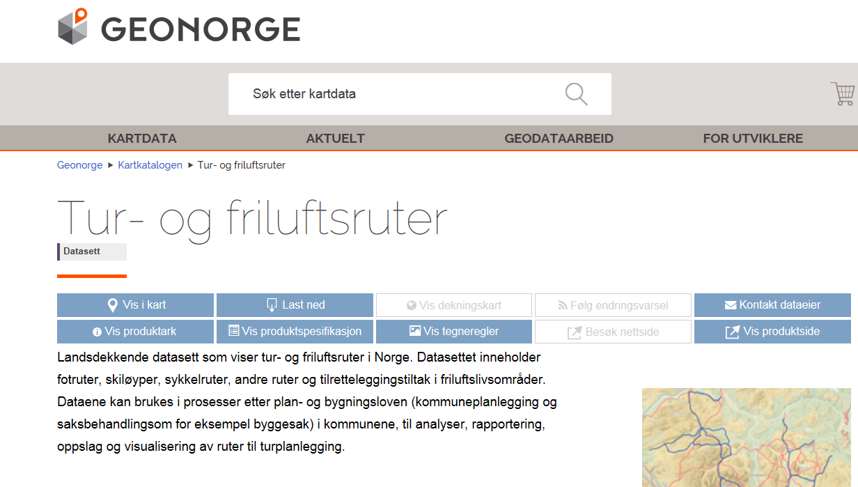 Fra 2012 ble oppdraget spesifisert nærmere til å omfatte en samlet løsning for innsamling, oppdatering, lagring og distribusjon av prioriterte utmarkstema, herunder stier, traktorveger og løyper.