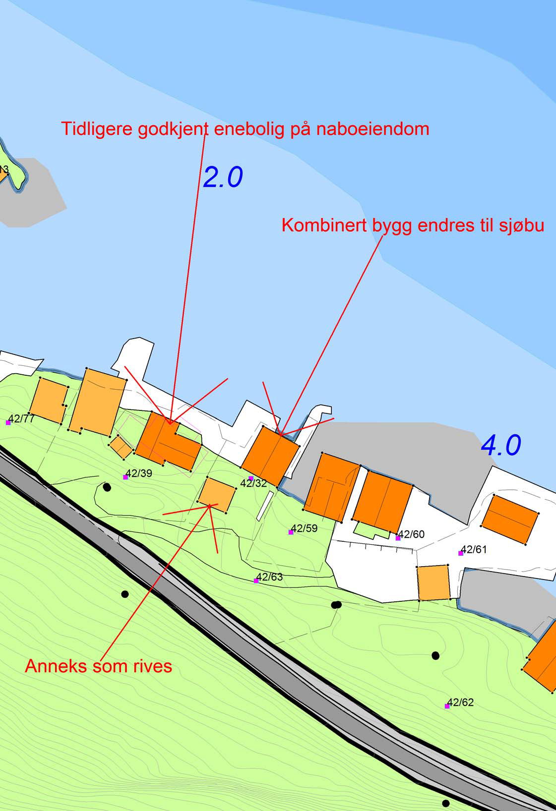 dispensasjon fra kommuneplanens plankrav, fra LNFR formålet i kommuneplanen, samt fra forbudet mot tiltak i 100-metersbeletet langs sjøen.