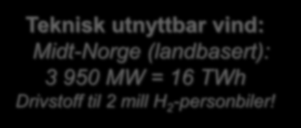 Midt-Norge (landbasert): 3 950 MW = 16