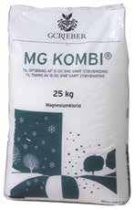 Strø- og tinemidler MG KOMBI Produktet fremstilles av salt fra gruvedrift eller fra sjøvann.