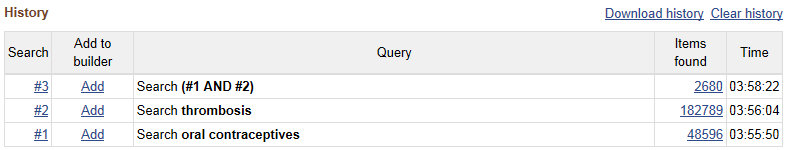 Advanced Search Klikker du på Advanced under søkefeltet, får du tilgang til en lang rekke søkemuligheter: Oversikt over søkehistorie (History) Mulighet for å søke i ulike felt som forfatter,