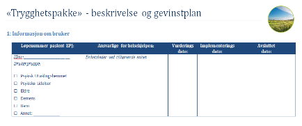 Innførte trygghetspakker Nye trygghetspakker Evaluering av trygghetspakker i Lister - oppstart, implementering og evaluering 1. Kartlegging 2. Evaluering 3.