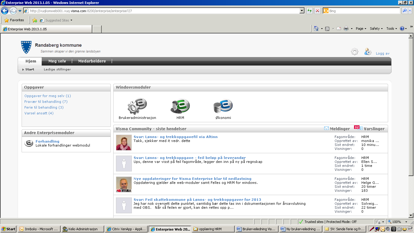 Her velger du Visma Enterprise web Randaberg
