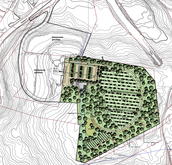 Geoteknisk vurdering ( 6.7) Oppdeling av flateparkeringsplasser med tre- eller buskrekker ( 2.2.2) 2. Planforslaget Det totale planområdet er på ca. 50 dekar. Av dette reguleres ca.