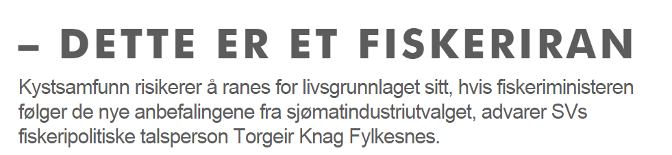 Aktivitetskravet I dag krav om >50% eierskap av aktive fiskere Visse unntak Utvalget (flertall) foreslår at også industri kan eie fiskefartøy Begrensninger eierkonsentrasjon