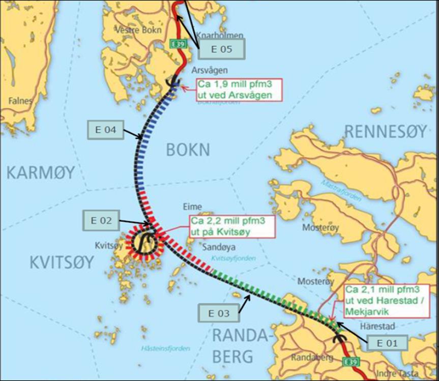 E39 Rogfast ENTREPRISER utlysing E01 forberedende arbeid Mekjarvik og Kvitsøy april 2016 E02 hovedtunnel midt (fra Kvitsøy) Juni 2016 E03