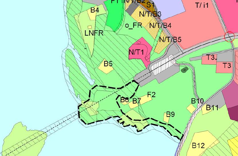 detaljplaner som fullt ut skal gjelde markert med hensynssone gjeldende regulering med hovedformålet illustrert under.