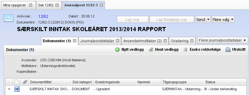 Hva er Sak Med Sak menes en elektronisk sak, hvor alle journalposter/dokumenter tilhørende et bestemt tema/sakstittel knyttes til.