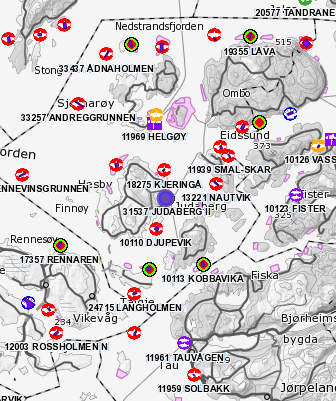 Kartbildet viser avsatte områder som rosa/lilla dette er lagd inn i kommuneplan som einskildareal områder avsatt til fleirbruksareal er ikkje lagd inn i temakartportalen.
