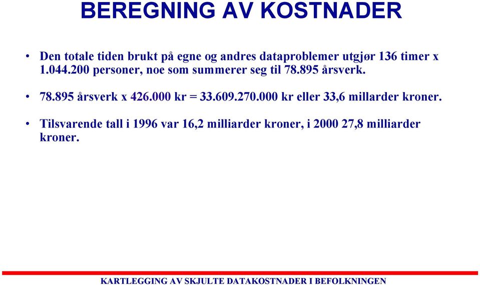 895 årsverk. 78.895 årsverk x 426.000 kr = 33.609.270.