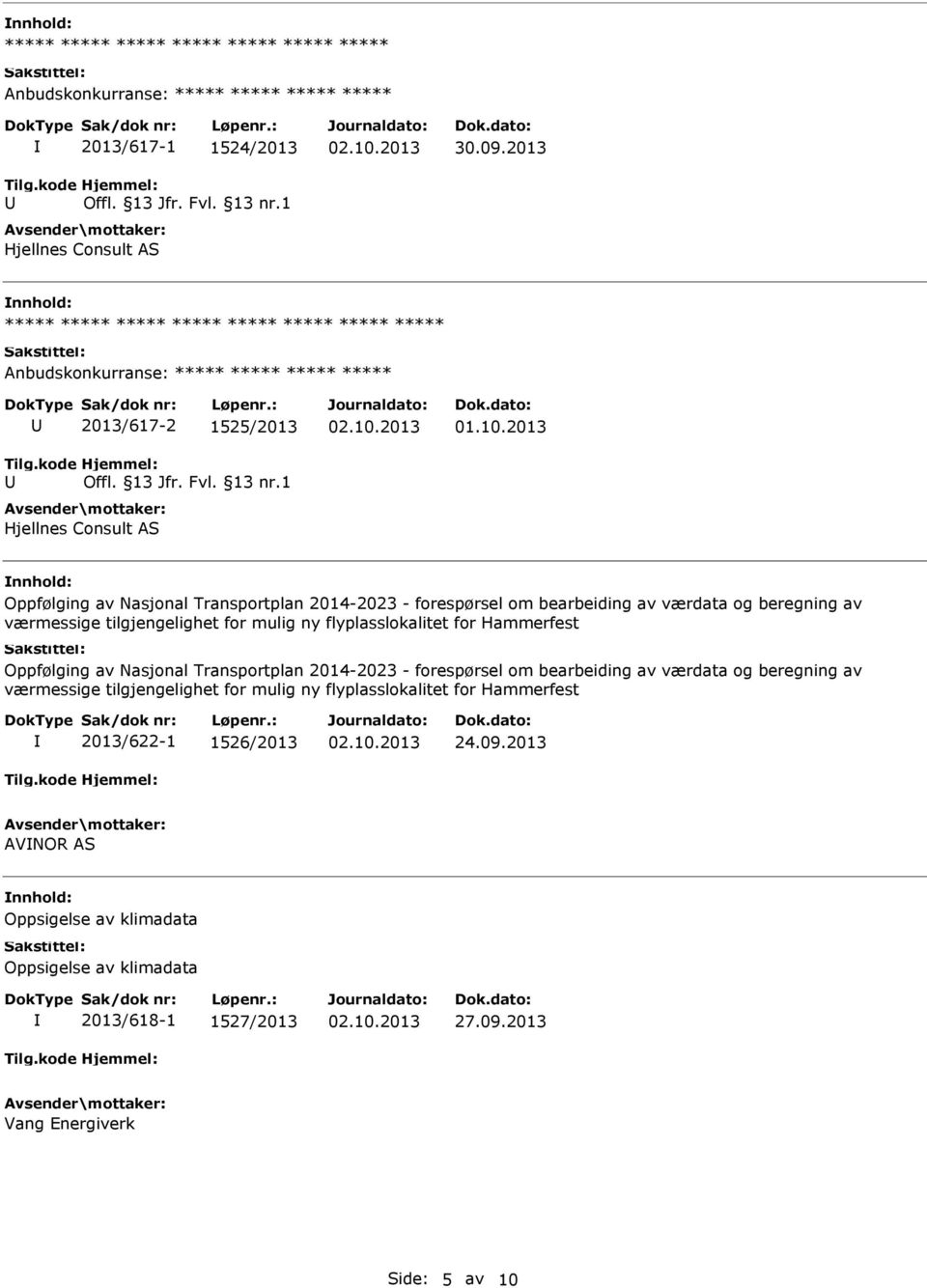 værmessige tilgjengelighet for mulig ny flyplasslokalitet for Hammerfest Oppfølging av Nasjonal Transportplan 2014-2023 - forespørsel om bearbeiding av værdata og beregning av værmessige