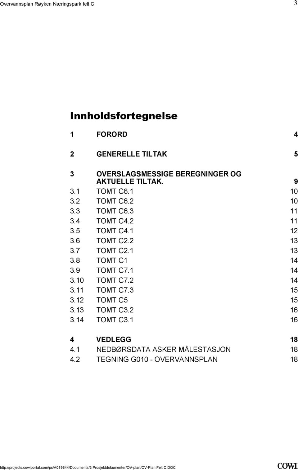 C72 14 311 TOMT C73 15 312 TOMT C5 15 313 TOMT C32 16 314 TOMT C31 16 4 VEDLEGG 18 41 NEDBØRSDATA ASKER MÅLESTASJON 18 42