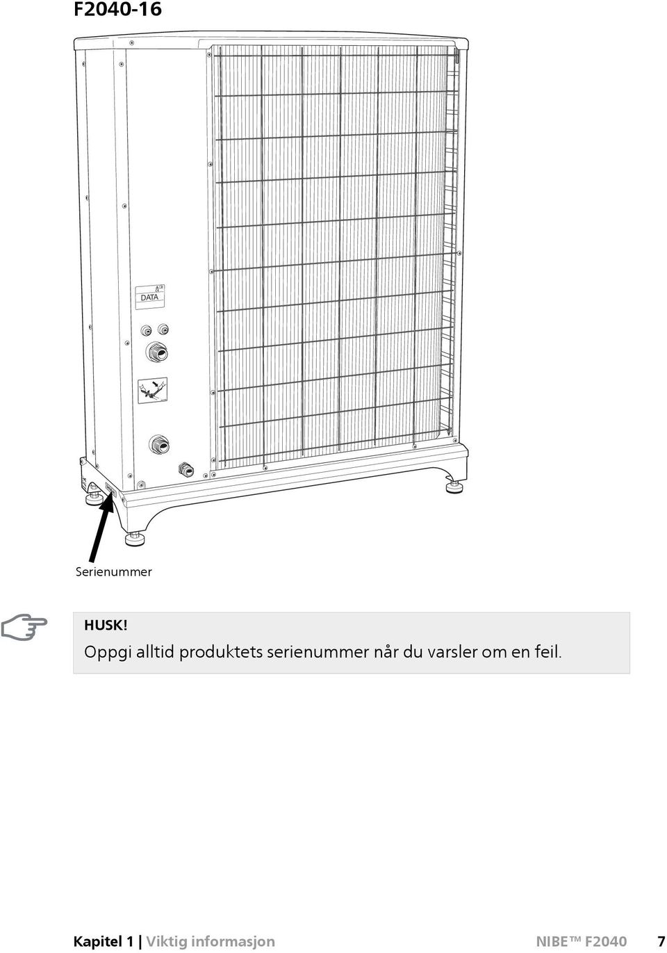 serienummer når du varsler om en