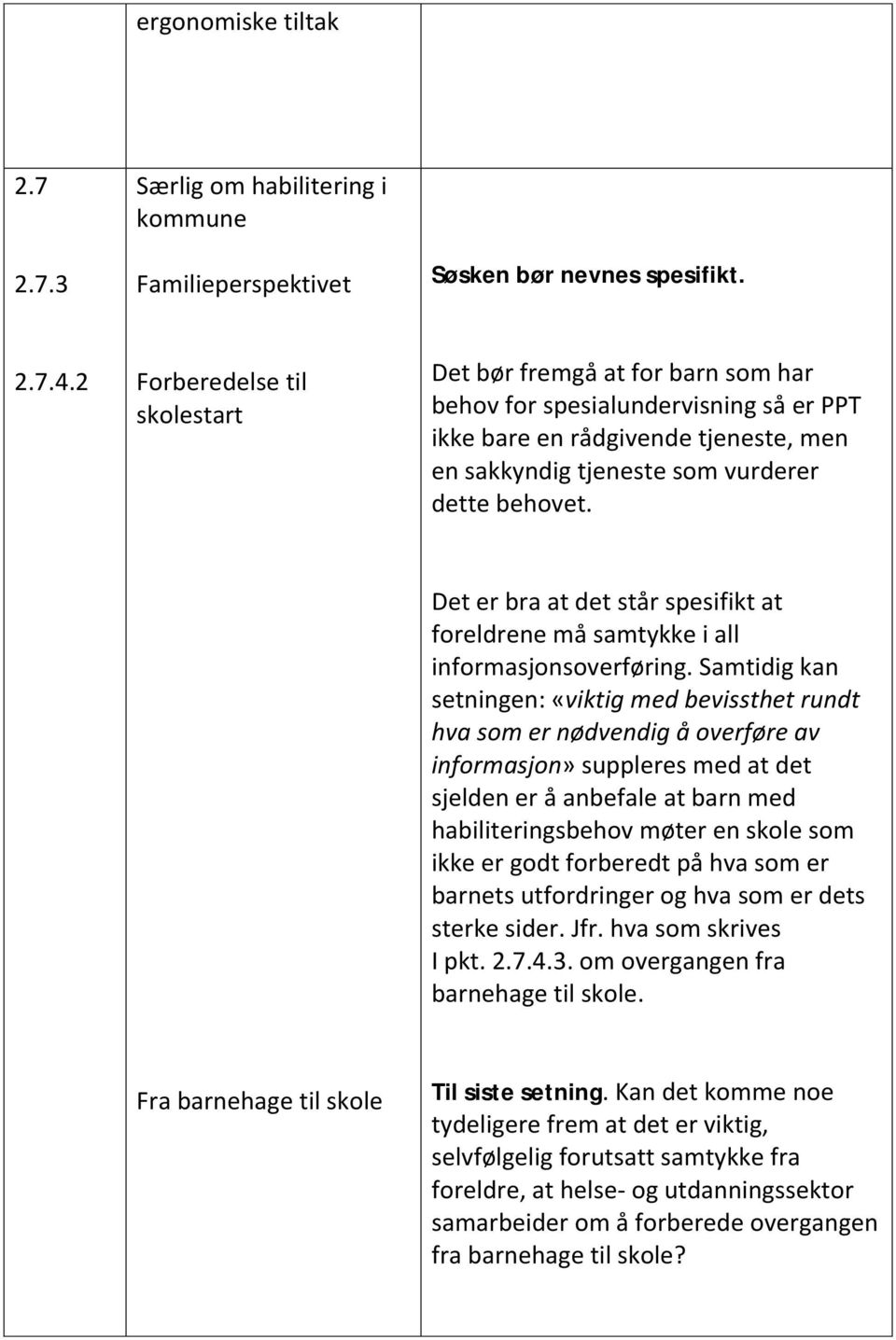 Det er bra at det står spesifikt at foreldrene må samtykke i all informasjonsoverføring.