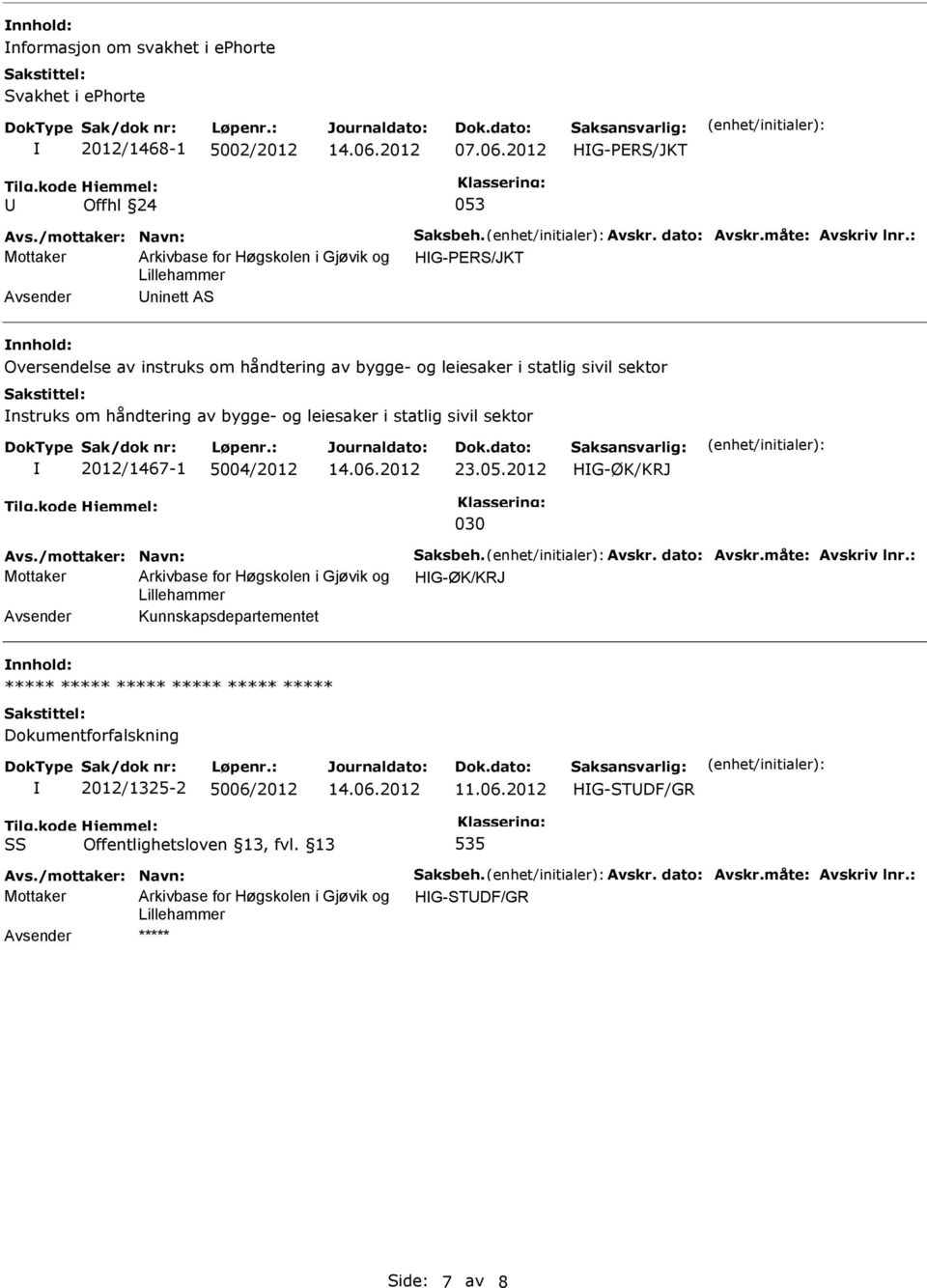 håndtering av bygge- og leiesaker i statlig sivil sektor 2012/1467-1 5004/2012 23.05.