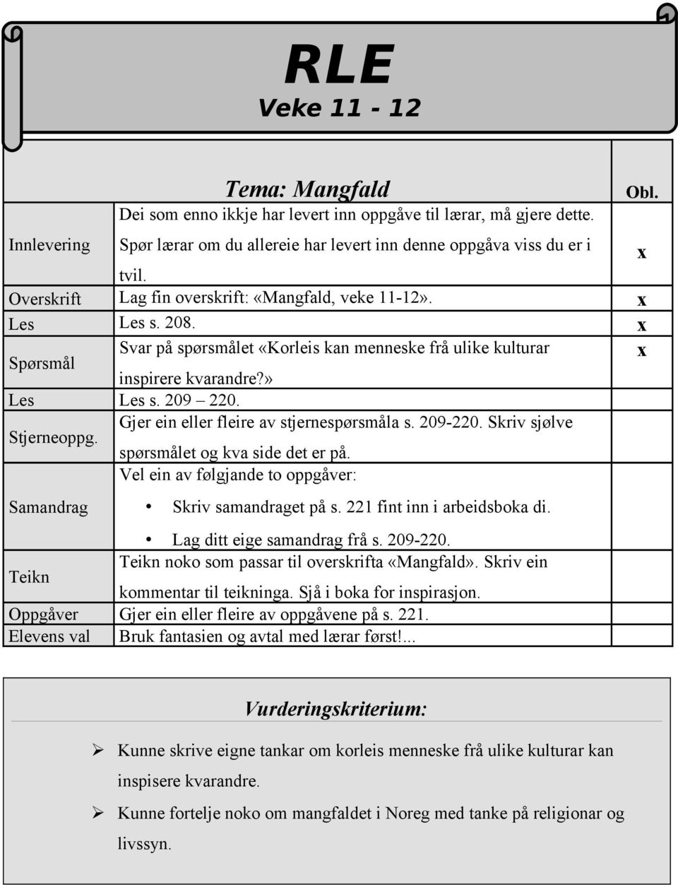 Gjer ein eller fleire av stjernespørsmåla s. 209-220. Skriv sjølve spørsmålet og kva side det er på. Vel ein av følgjande to oppgåver: Samandrag Skriv samandraget på s. 221 fint inn i arbeidsboka di.