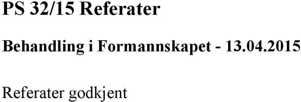 Formannskapet - 13.