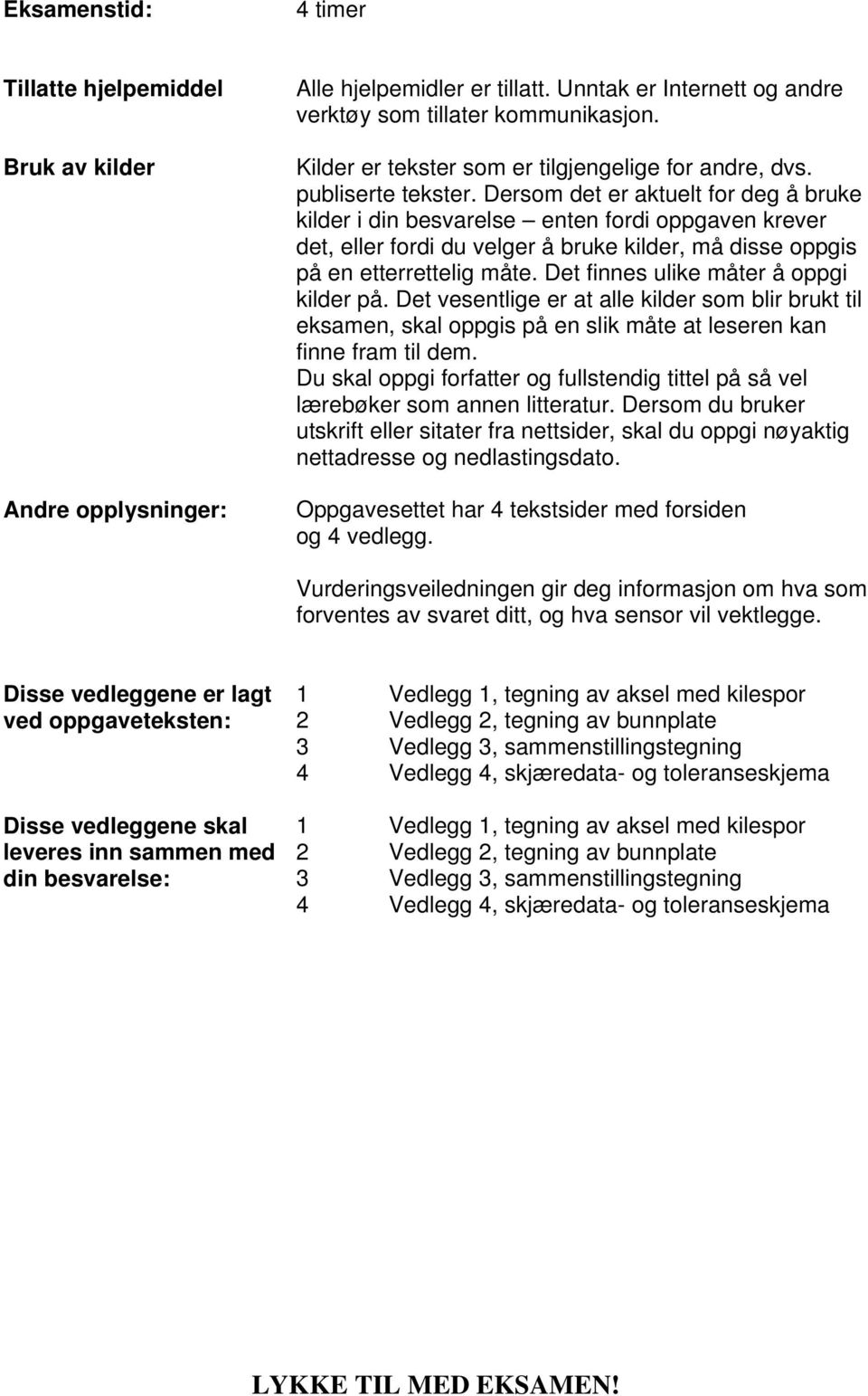 Dersom det er aktuelt for deg å bruke kilder i din besvarelse enten fordi oppgaven krever det, eller fordi du velger å bruke kilder, må disse oppgis på en etterrettelig måte.