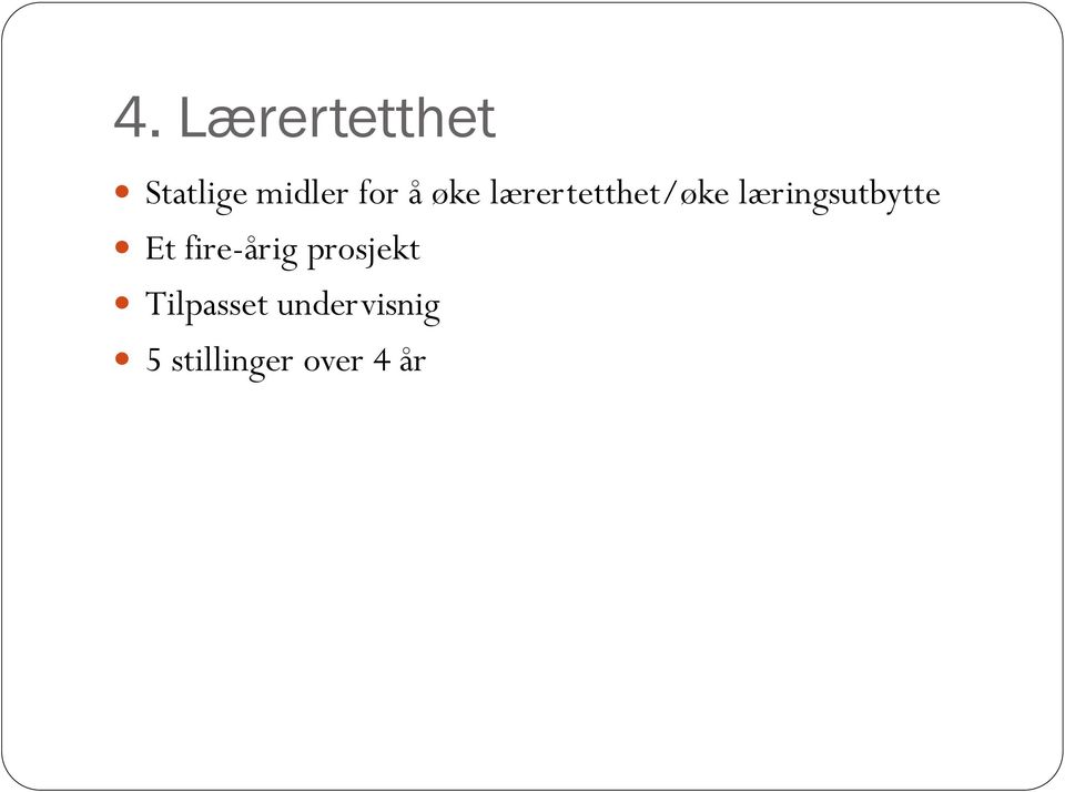 læringsutbytte Et fire-årig