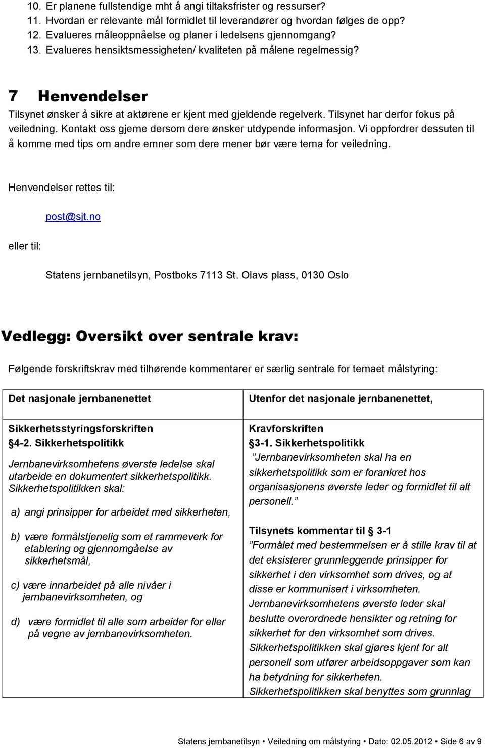 7 Henvendelser Tilsynet ønsker å sikre at aktørene er kjent med gjeldende regelverk. Tilsynet har derfor fokus på veiledning. Kontakt oss gjerne dersom dere ønsker utdypende informasjon.