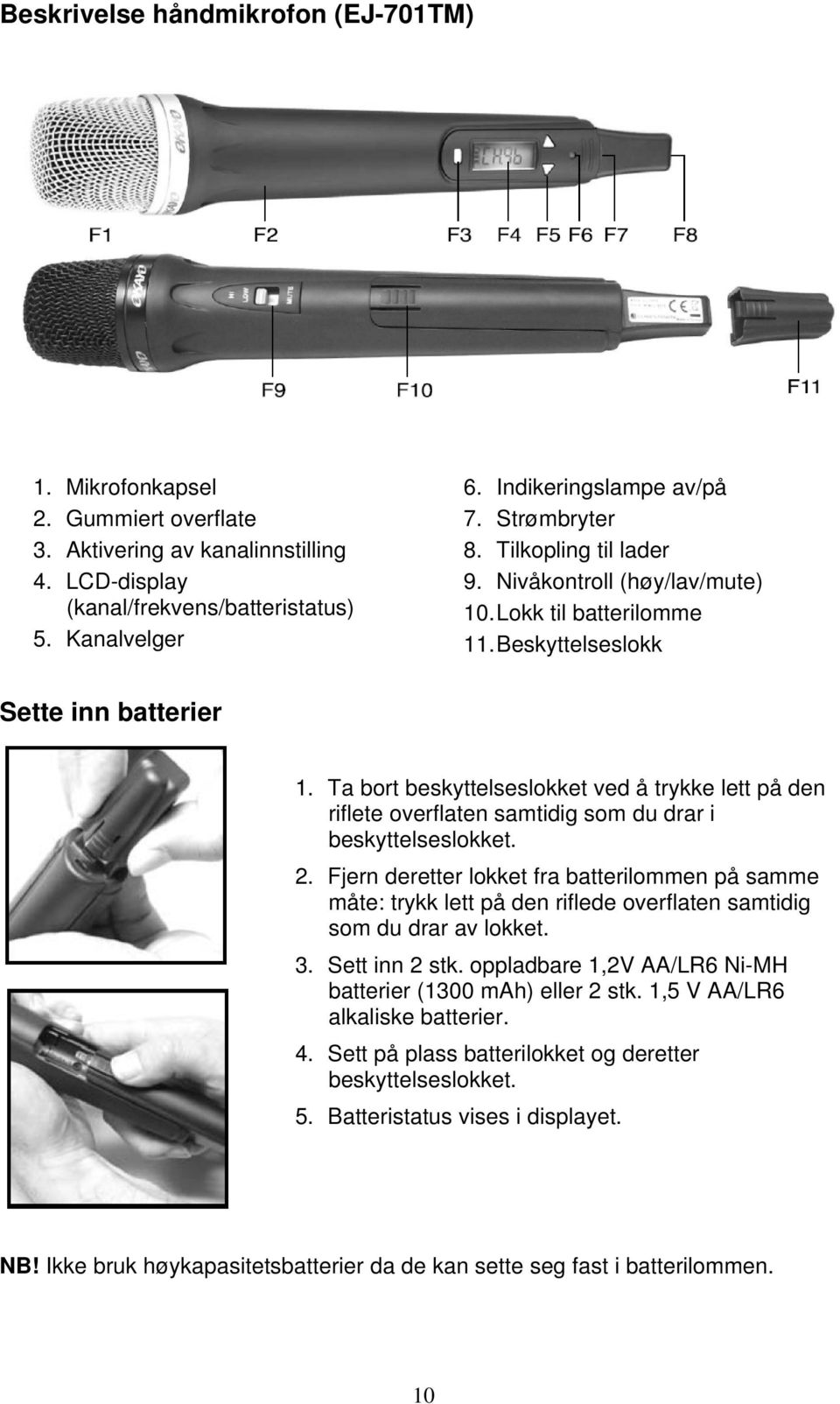 Ta bort beskyttelseslokket ved å trykke lett på den riflete overflaten samtidig som du drar i beskyttelseslokket. 2.