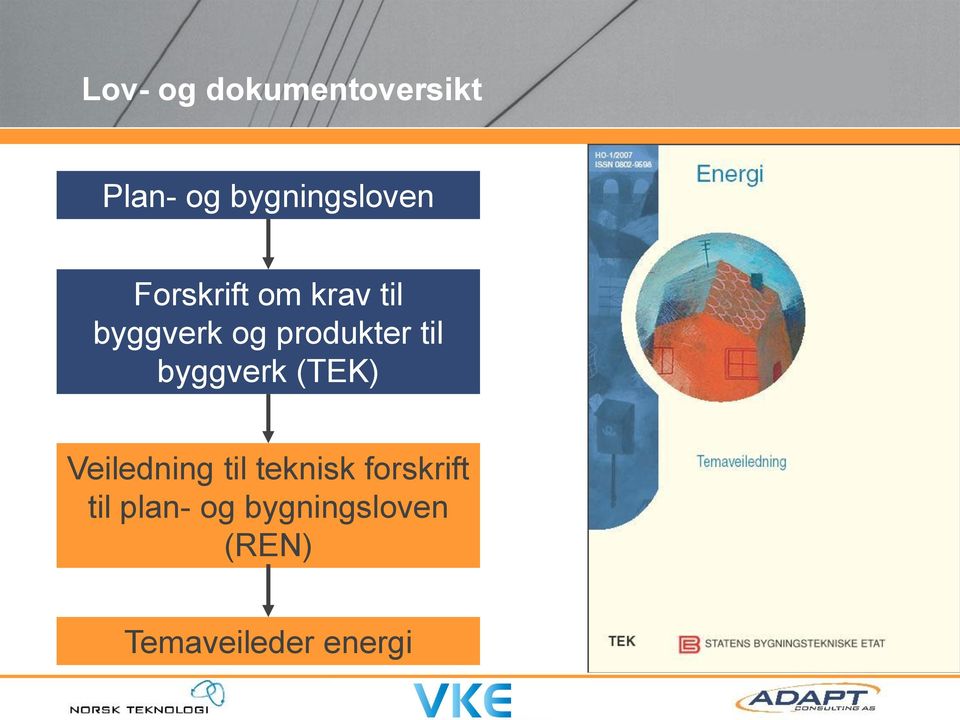 byggverk (TEK) Veiledning til teknisk forskrift