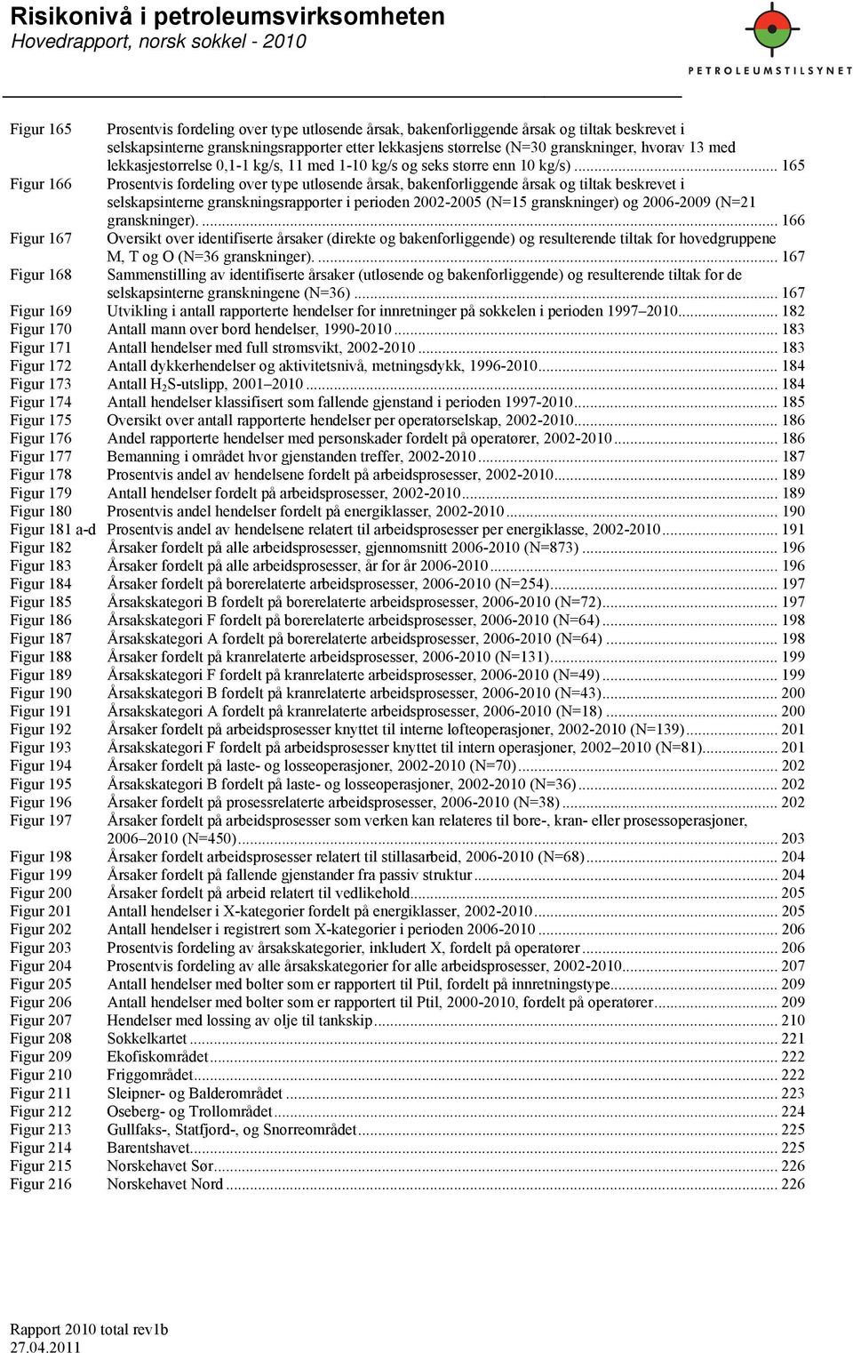 .. 165 Prosentvis fordeling over type utløsende årsak, bakenforliggende årsak og tiltak beskrevet i selskapsinterne granskningsrapporter i perioden 22-25 (N=15 granskninger) og 26-29 (N=21