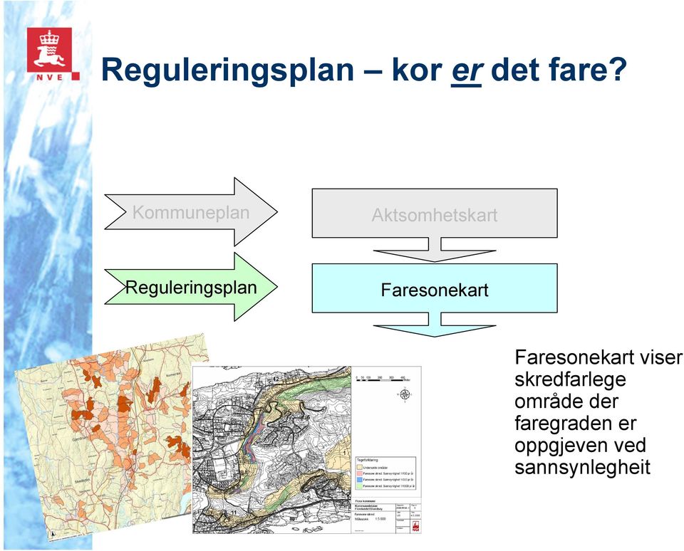 Faresonekart Faresonekart viser