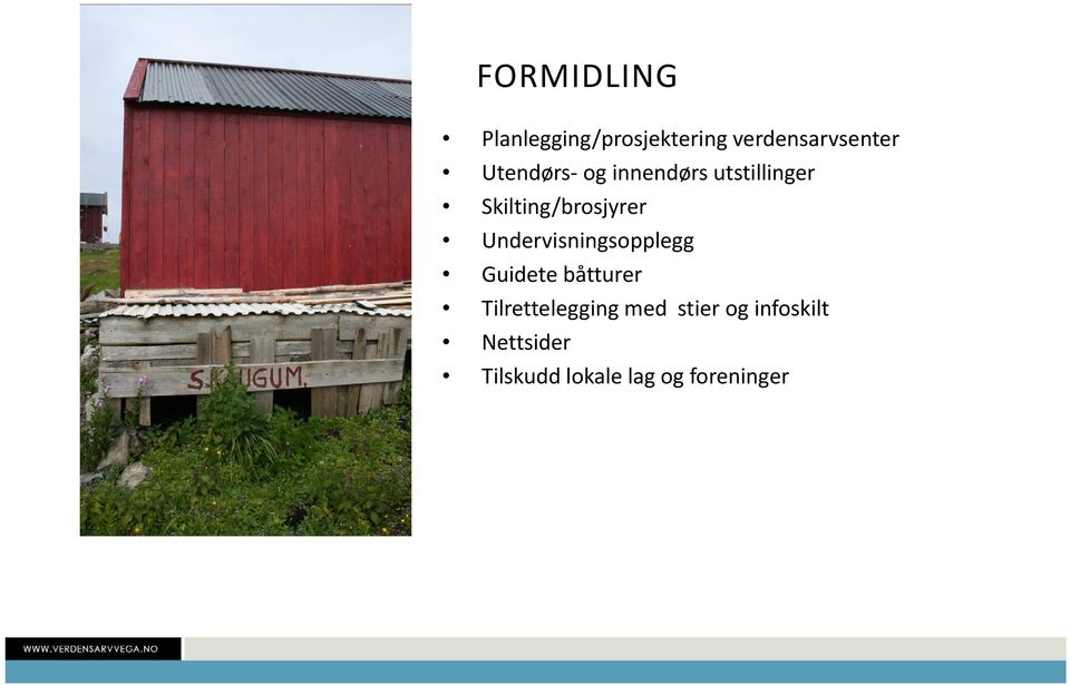 Undervisningsopplegg Guidete båtturer Tilrettelegging