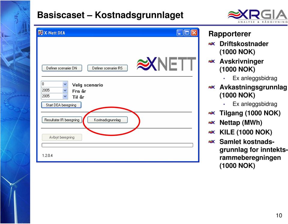 NOK) Ex anleggsbidrag Tilgang (1000 NOK) Nettap (MWh) KILE (1000
