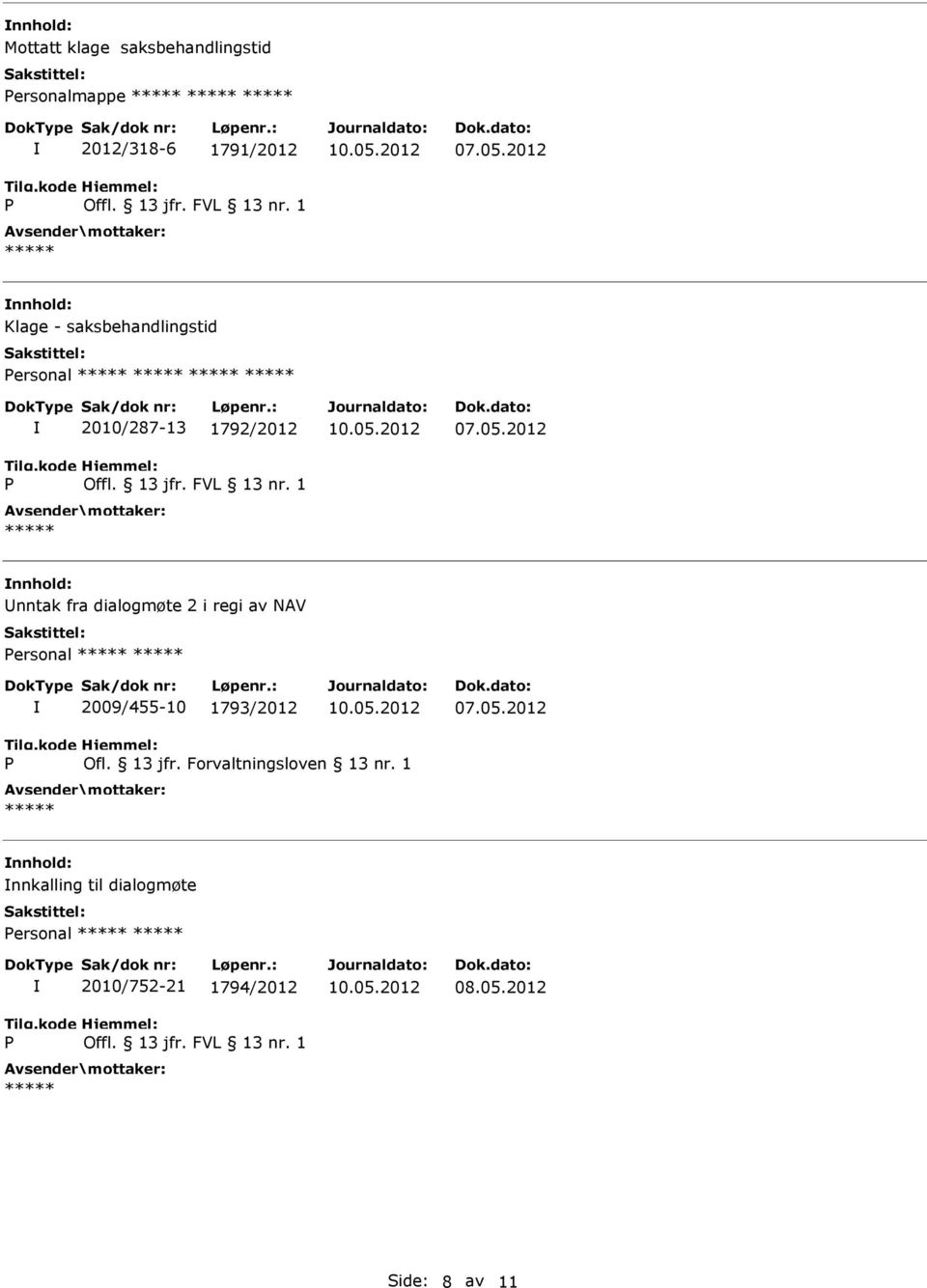 dialogmøte 2 i regi av NAV ersonal 2009/455-10 1793/2012 Ofl. 13 jfr.